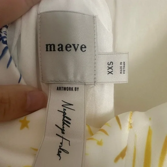 Anthropologie- Nephthys Illustratrated! Sleeveless Square-Neck Shift Mini Dress - Picture 7 of 7